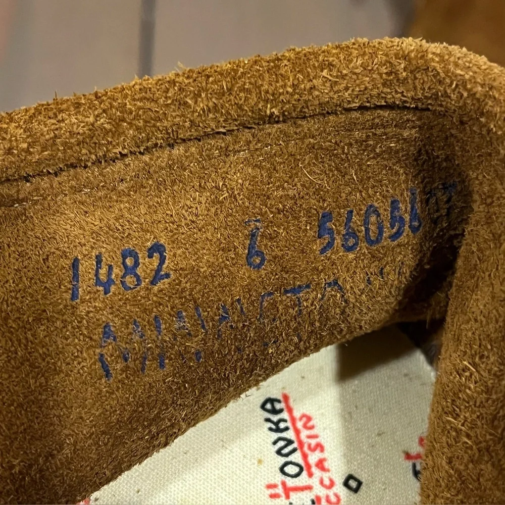 Kids Minnetonka Moccasins Brown Suede Fringe Toddler Size 6 Native American